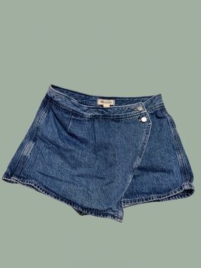 Madewell Blue Denim Wrap-Front Women’s Skort